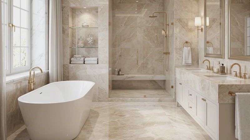 Royale Polished Marble Tiles 18x18 by Stonetiledepot