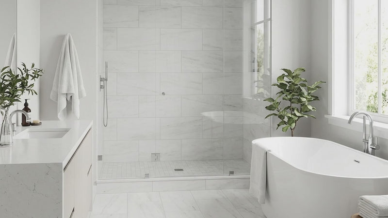 bianco dolomiti honed marble tiles 12x24 honed video