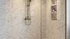 Mink White Honed Herringbone 5/8x2 Marble Mosaics 12 1/8x13 3/8 by Stonetiledepot