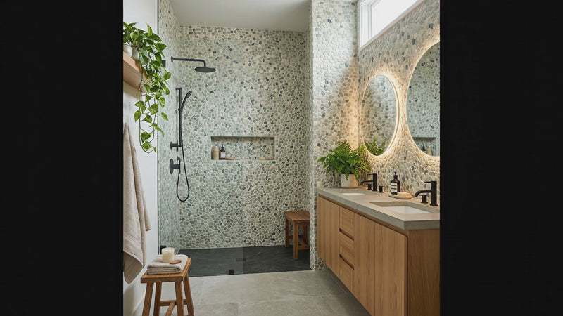 Patchwork Natural Pebble Mosaics 12x12