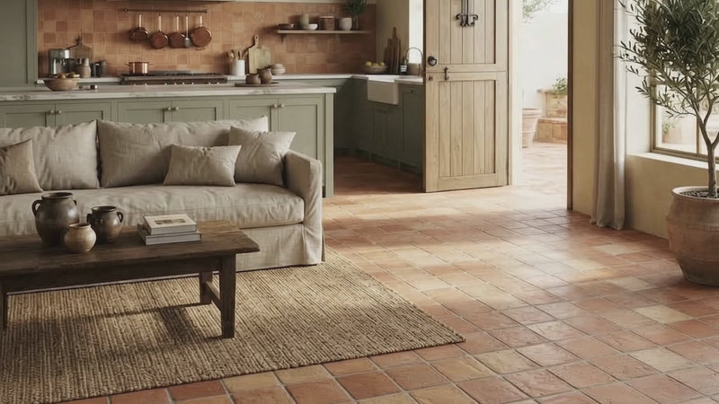 Cuadrado Natural Square Terracotta Tiles 6x6