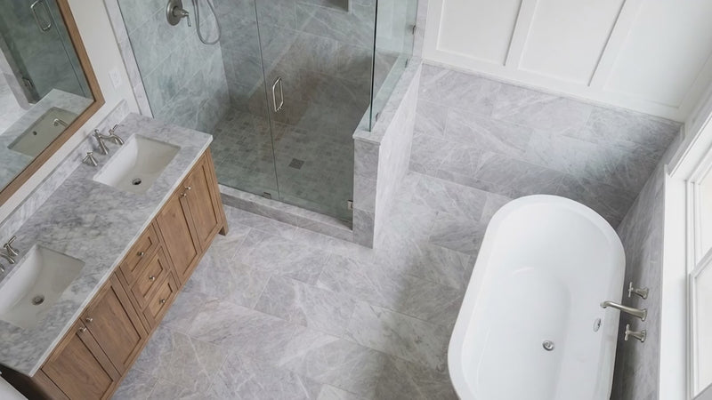 Nordic Drift Honed Marble Tiles 12x24