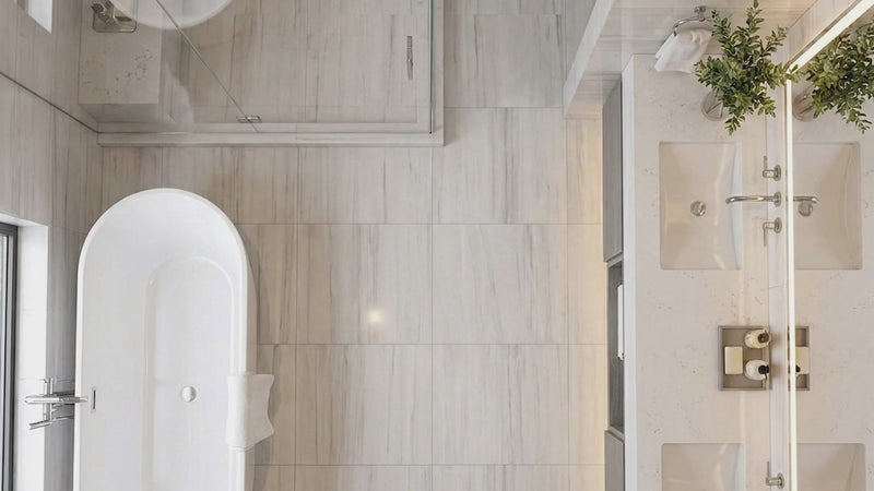 Bianco Dolomiti Polished Marble Tiles 12x24