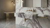 New York Marble Wall-mount Bathroom Sink Fluted Front (W)12" (L)20" (H)5"