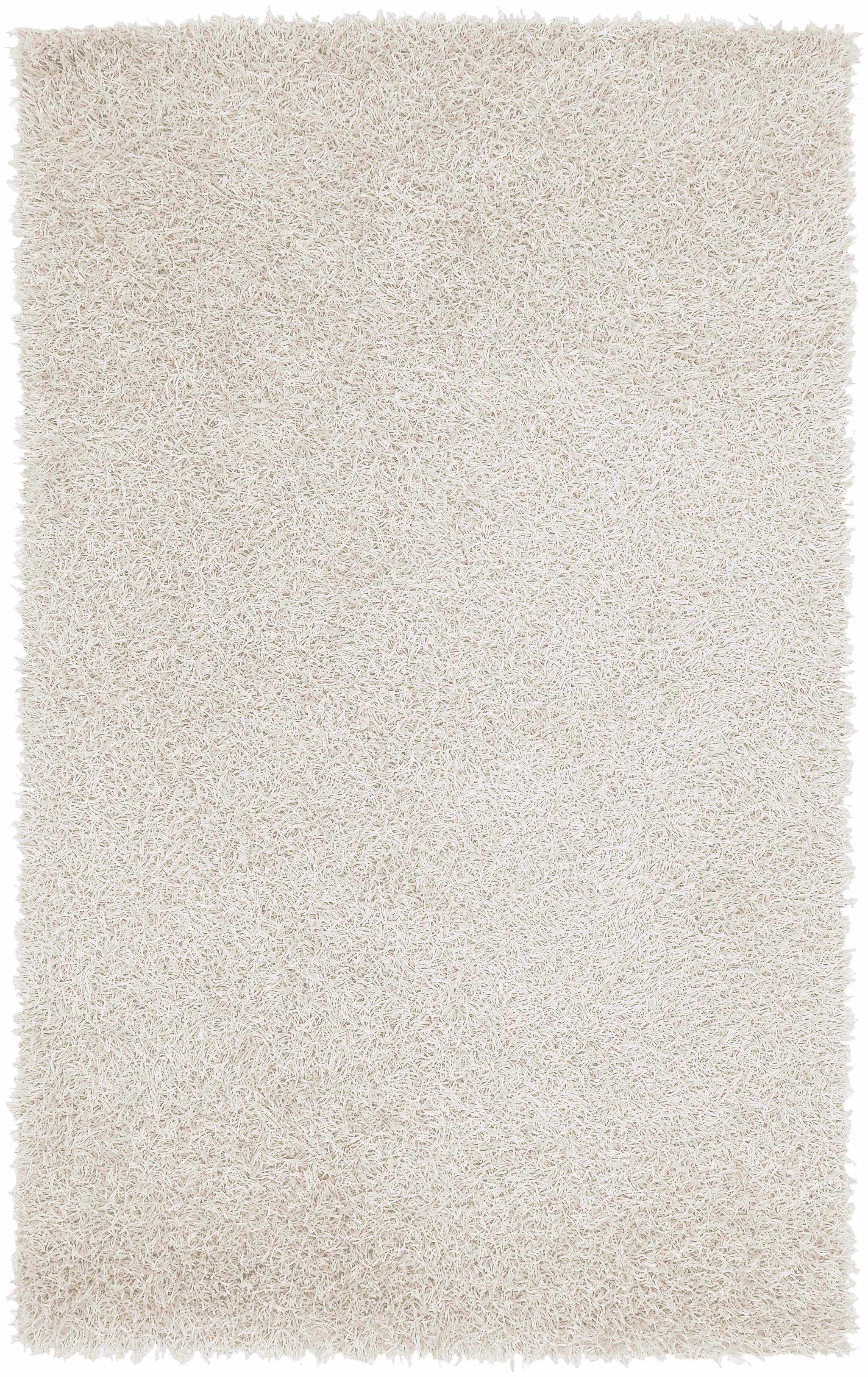 Browder 3x4 Solid Cream Shag Rug - Clearance by Boutique Rugs