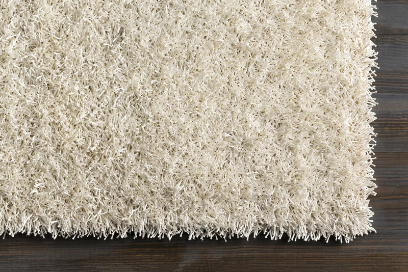 Browder 3x4 Solid Cream Shag Rug - Clearance by Boutique Rugs