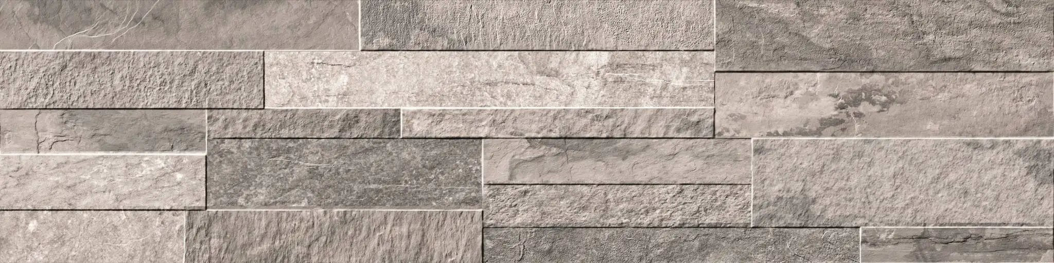 Veneer World Pro Ledgestone Ridge Grey Slate Look Porcelain Accent Tiles 6x24 by landmarkceramics