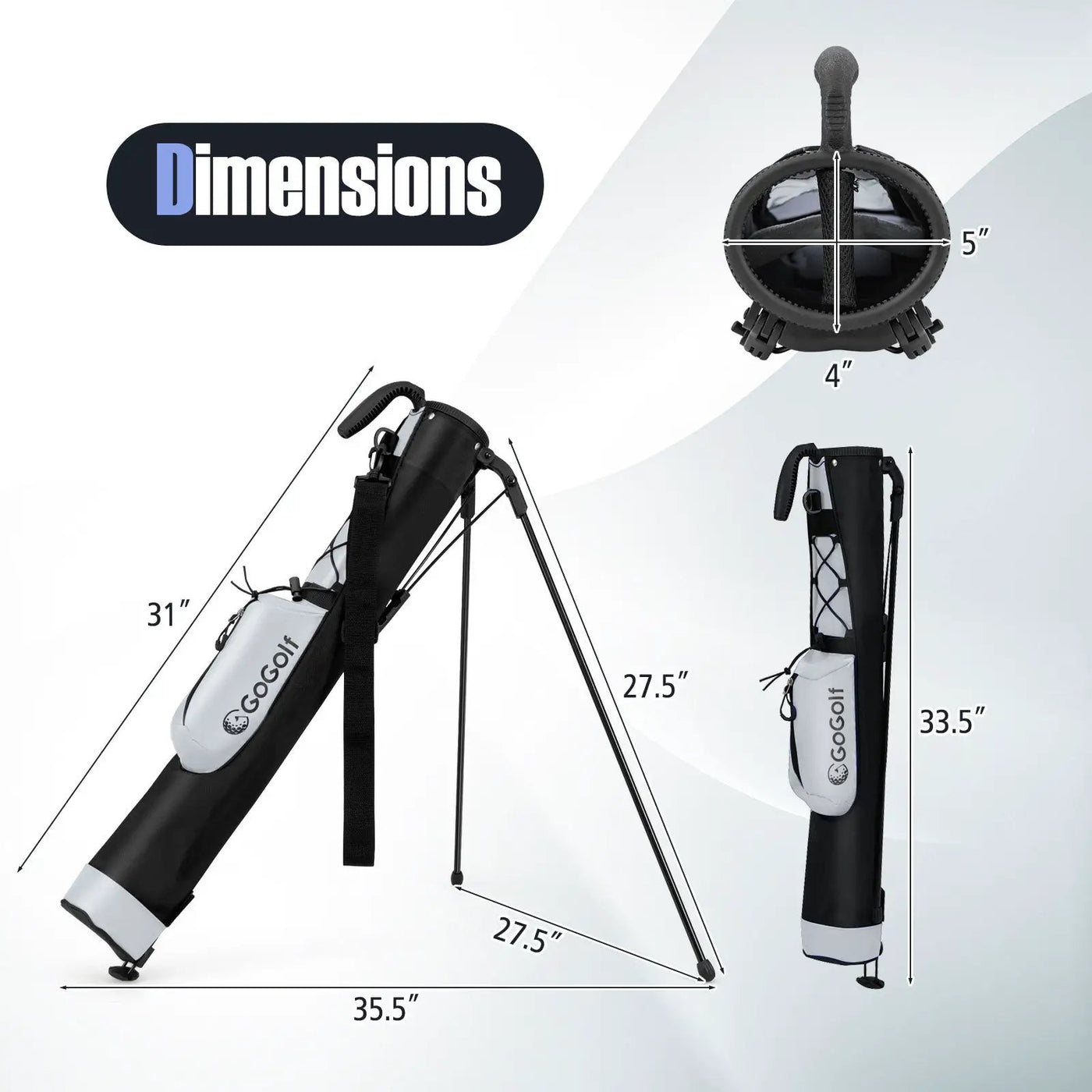 Golf Stand Bag Lightweight Golf Bag for The Driving Range by DirectDeals