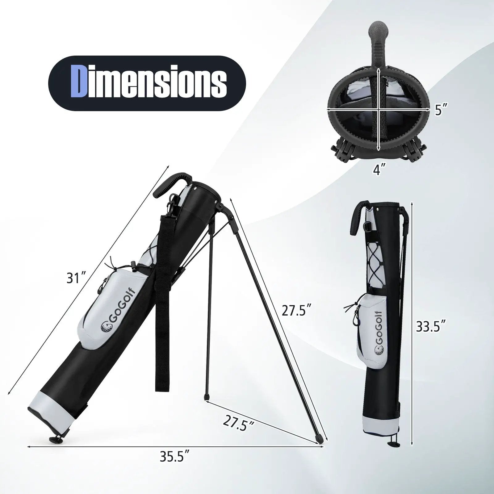 Golf Stand Bag Lightweight Golf Bag for The Driving Range by DirectDeals