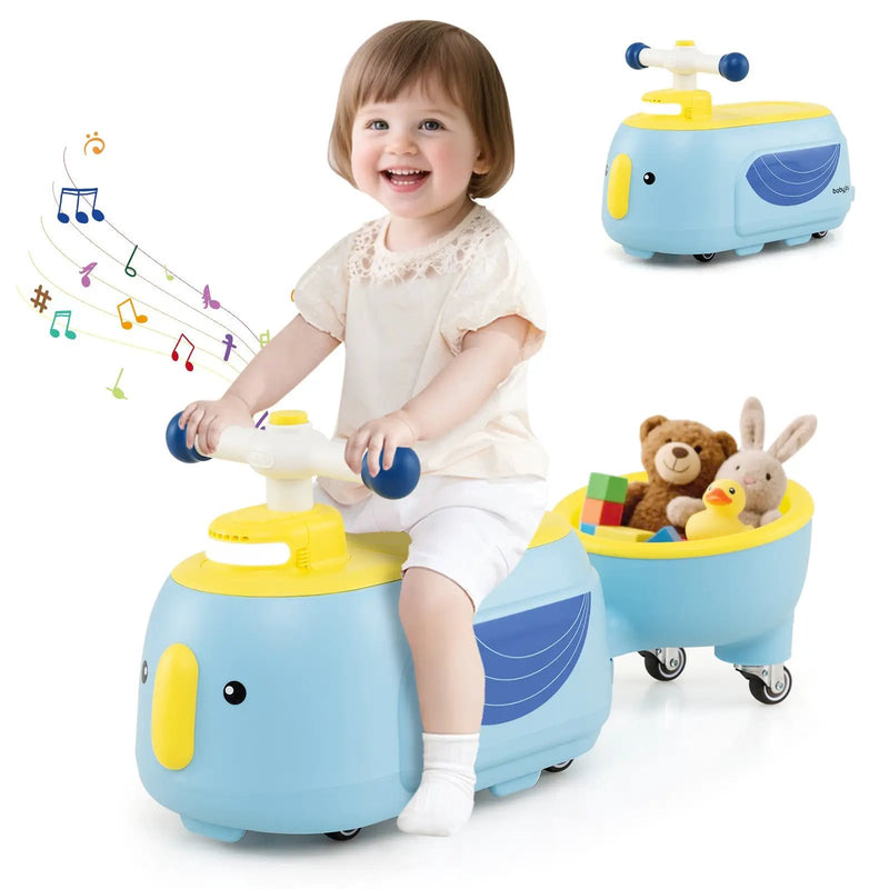 Toddler Ride on Toy with Trailer and Light Music by DirectDeals