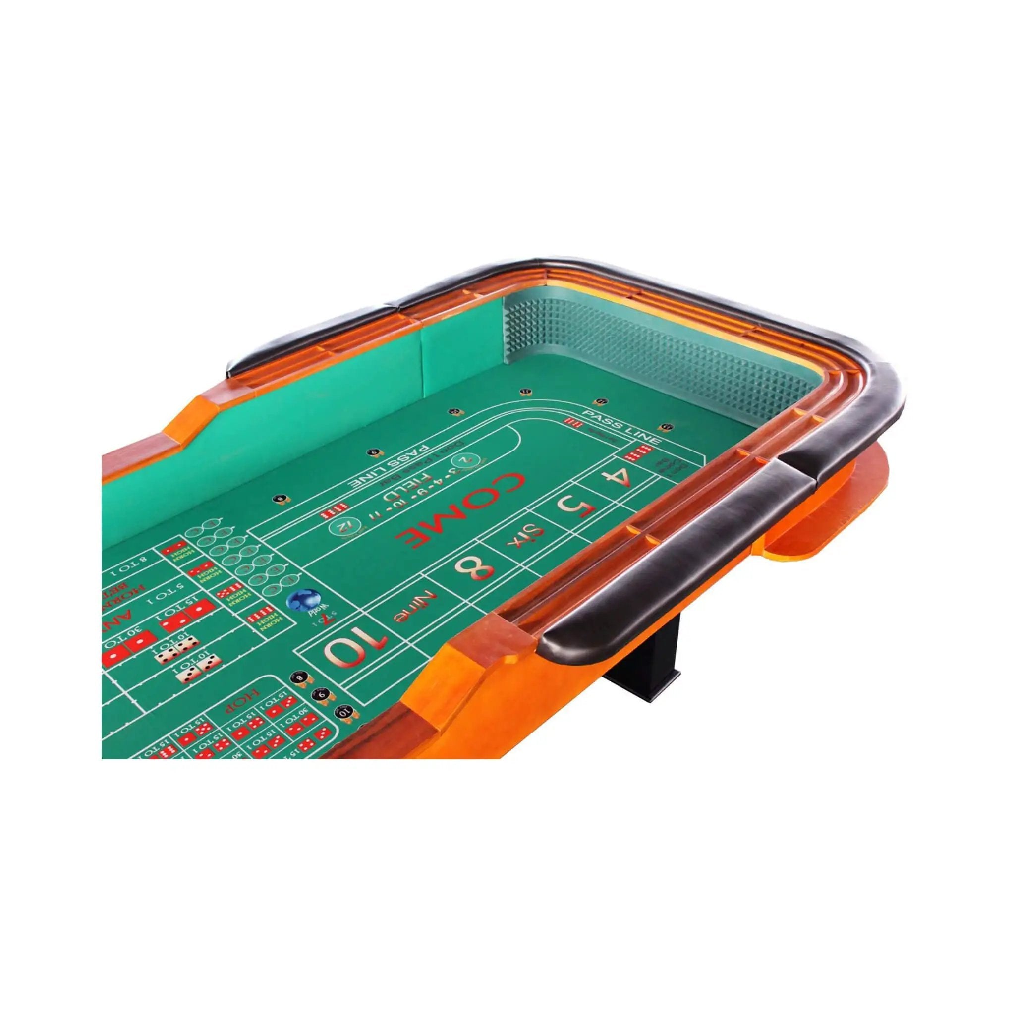 Professional 12FT Craps Table With Full Drink Rail And Padded Rim Cover (SAK76258) by SAKSBY WHOLESALE