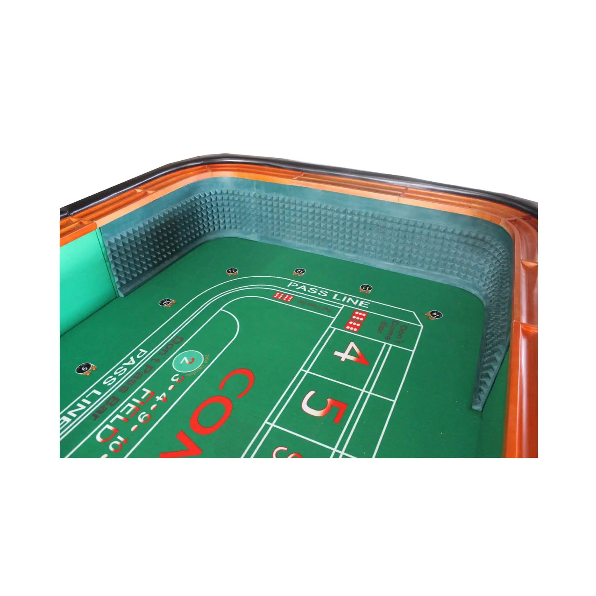 Professional 12FT Craps Table With Full Drink Rail And Padded Rim Cover (SAK76258) by SAKSBY WHOLESALE