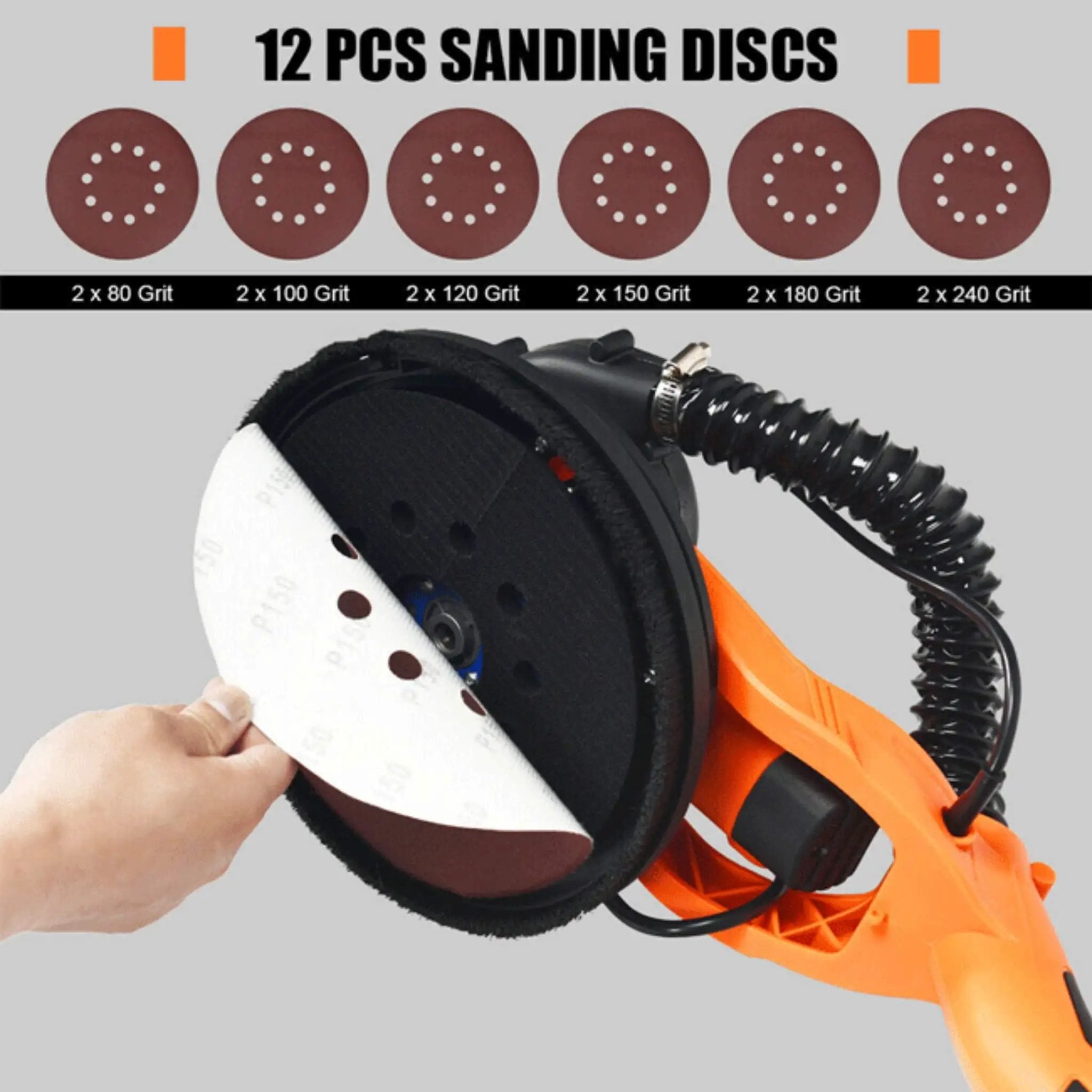 Professional Electric Drywall Ceiling Pole Sander W/ Vacuum, 750W (SAK97855) by SAKSBY WHOLESALE