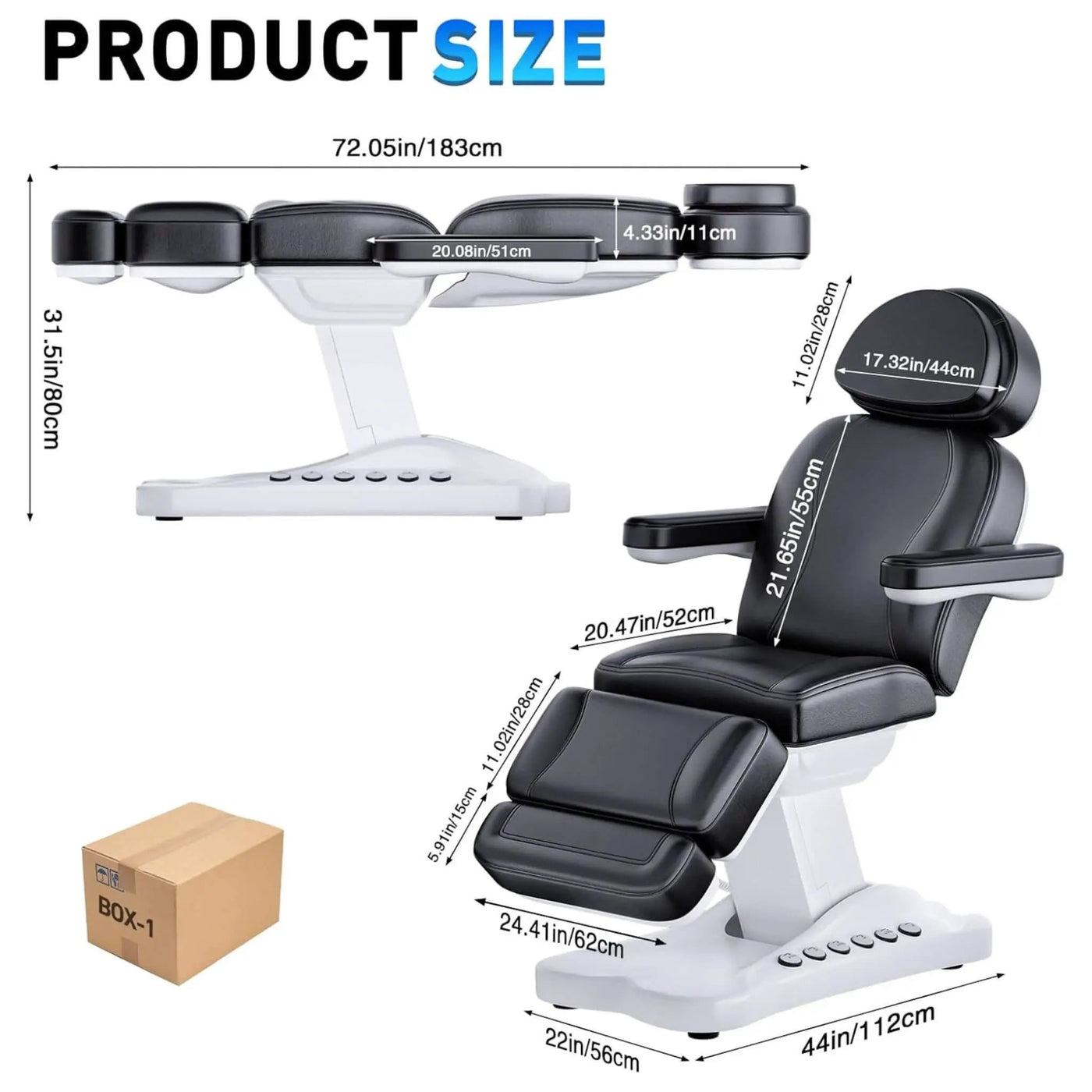 Professional Fully-Electric Massage Table With Lift And Foot Pedal (SAK32659) by SAKSBY WHOLESALE