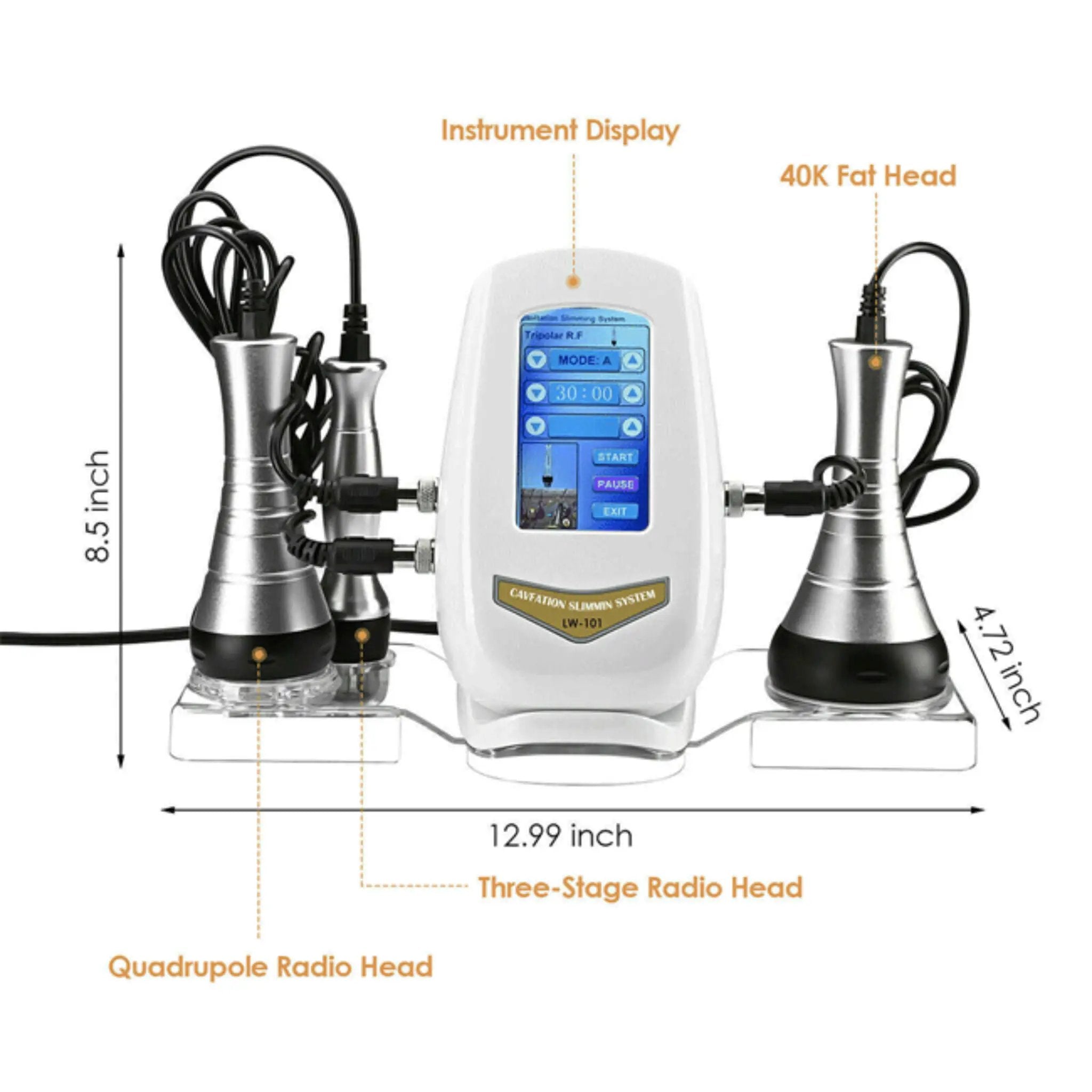 Professional Ultrasonic Cavitation RF Laser Lipo Machine - Fat Reduction & Weight Loss (SAK95112) by SAKSBY WHOLESALE
