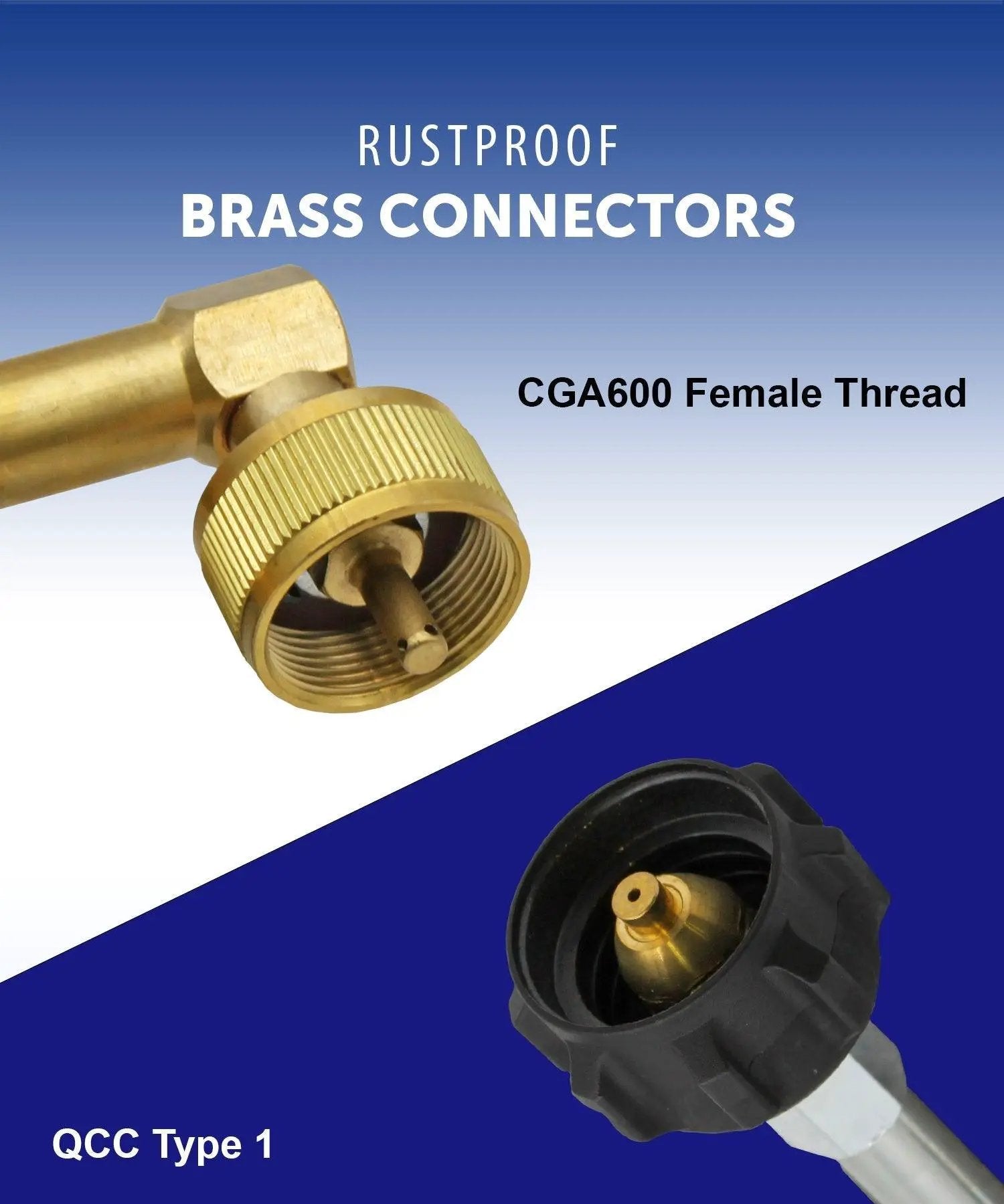 Propane Fitting Adapter Valve for 1LB Refillable Tank Cylinders by Flame King Products
