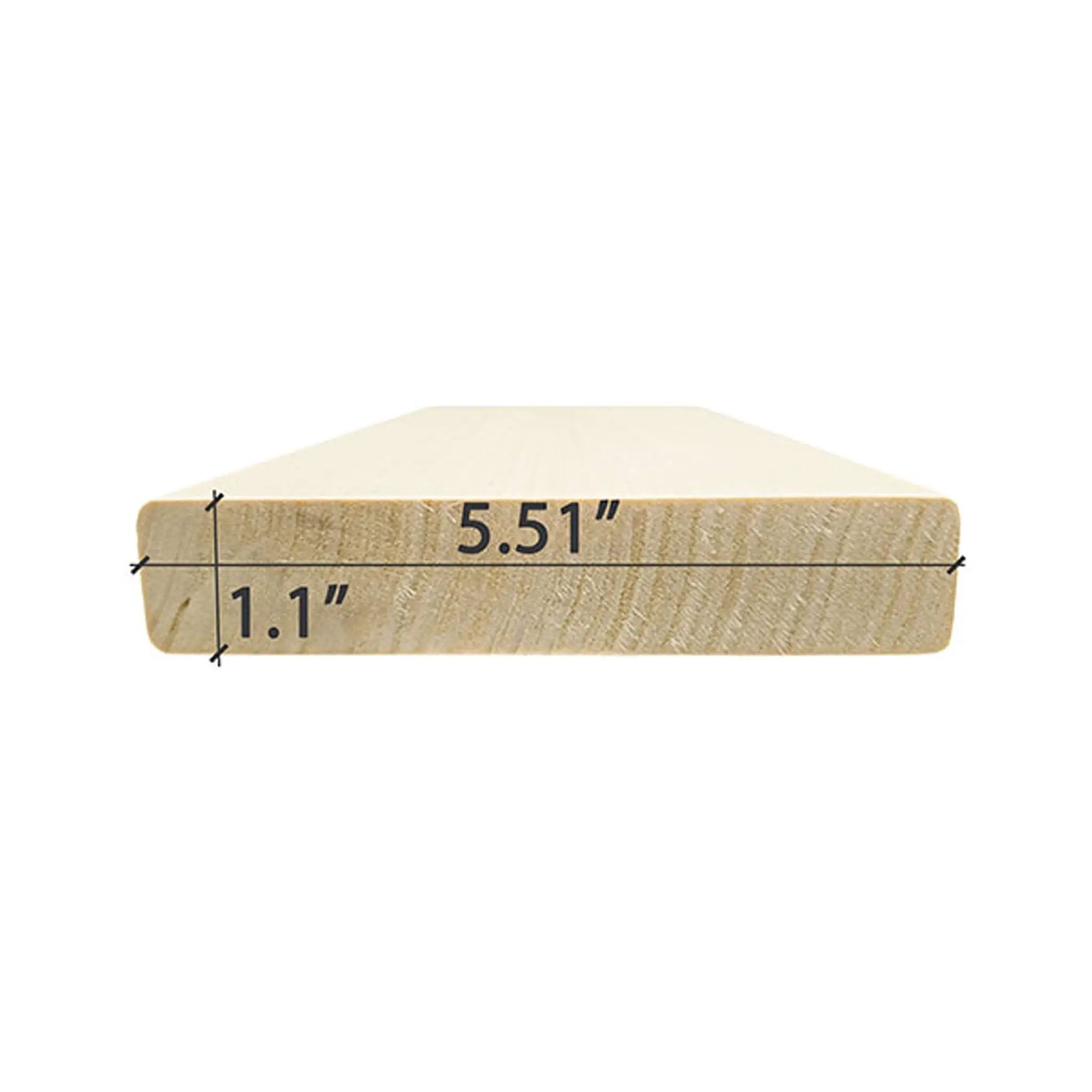 Prosaunas Aspen 2X6 S4SEE SHP Sauna Bench Wood With Smooth 4-Sides Eased Edges [Untreated] (SAK79071) by SAKSBY WHOLESALE