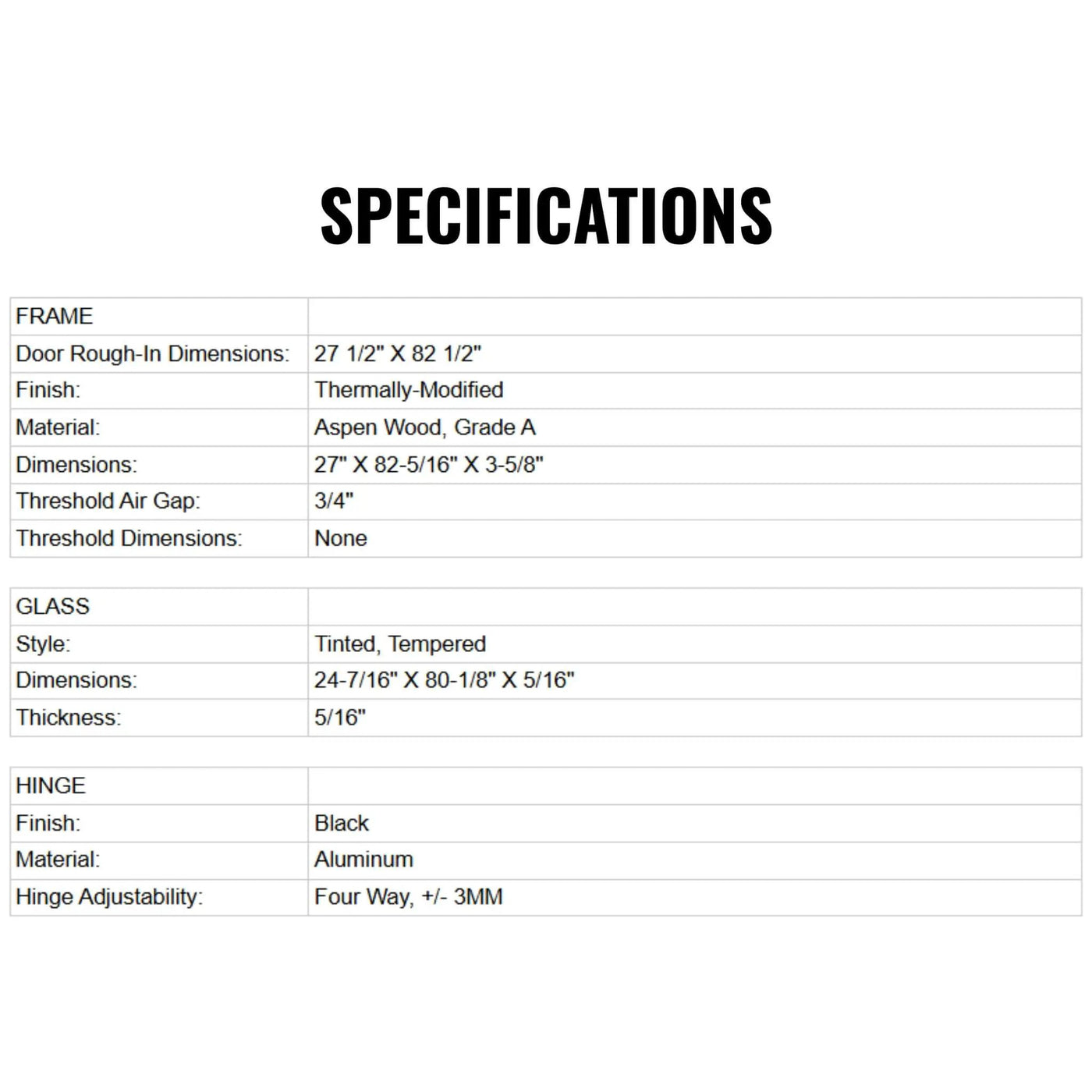 Prosaunas 24X81-Inch Thermo-Aspen Prehung Tinted Glass Sauna Door (SAK81345) by SAKSBY WHOLESALE