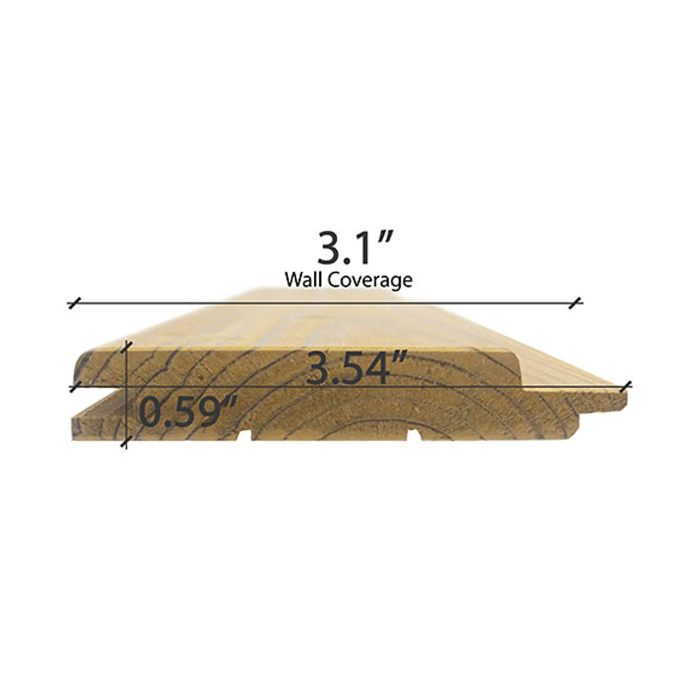 Prosaunas Thermo-Spruce 1X4 T&G STP Sauna Wall Wood (SAK96452) by SAKSBY WHOLESALE