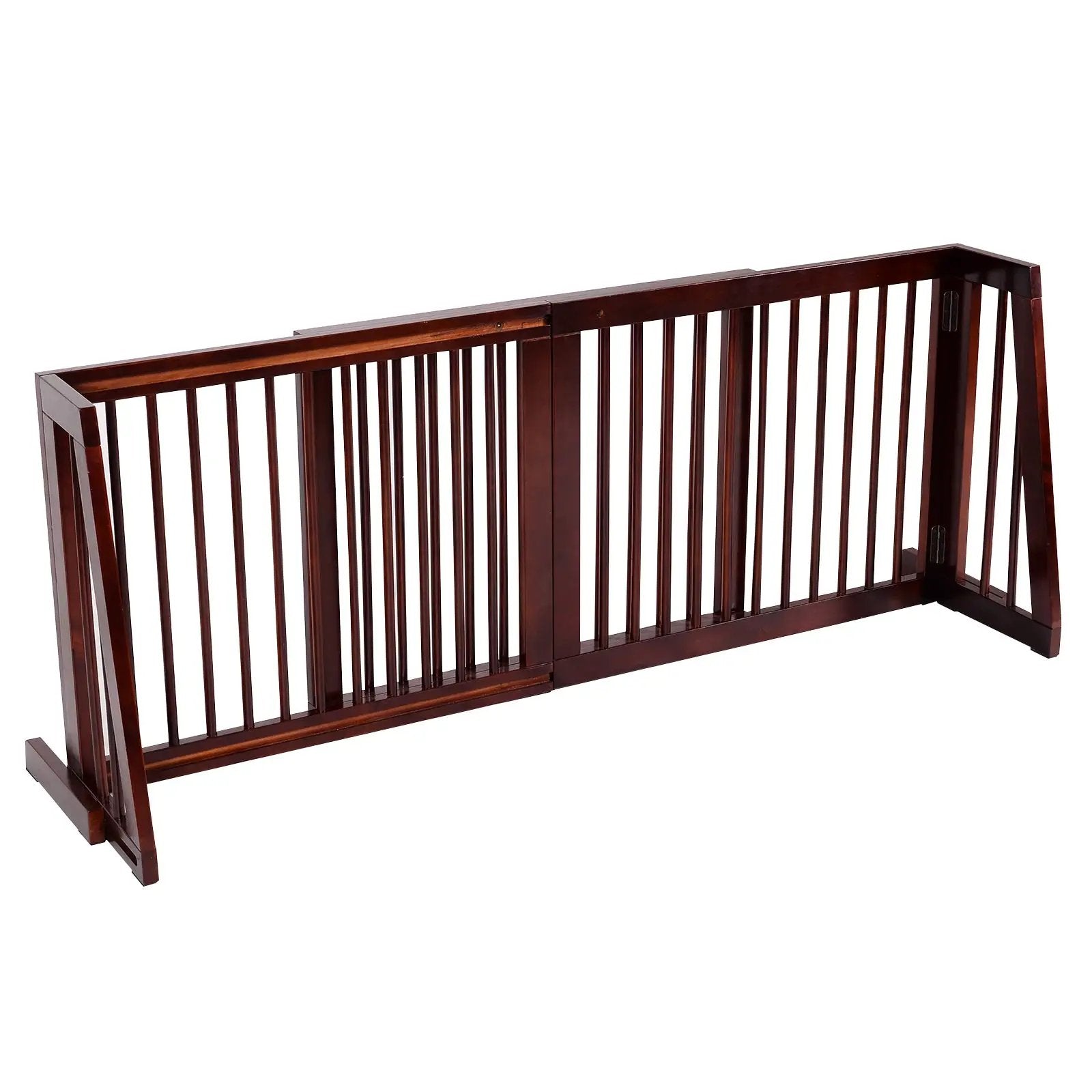 Folding Adjustable Free Standing 3 Panel Wood Fence by DirectDeals