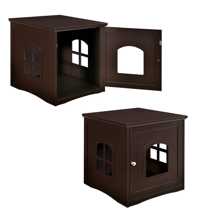 Side Table Nightstand Decorative Cat House by DirectDeals