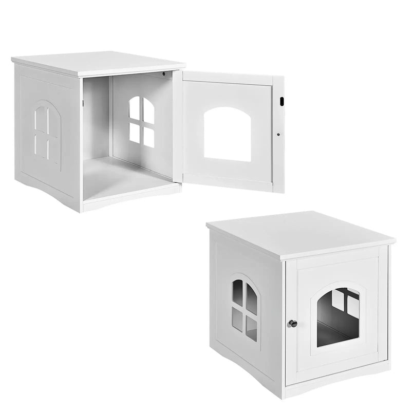 Side Table Nightstand Decorative Cat House by DirectDeals