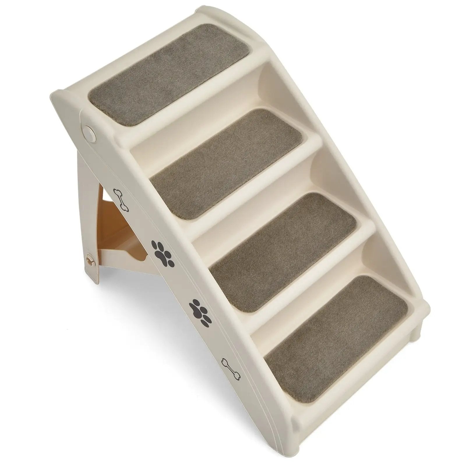 Collapsible Plastic Pet Stairs 4 Step Ladder for Small Dog and Cats by DirectDeals