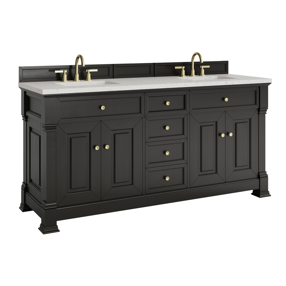 James Martin Brookfield 72" Double Bathroom Vanity, Black Onyx, view 27