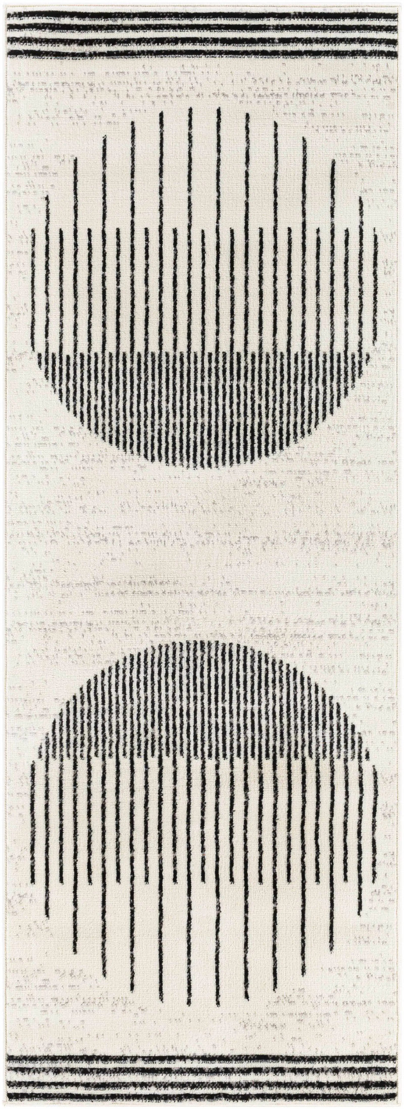 Angus Abstract Black and White Area Rug by Hauteloom