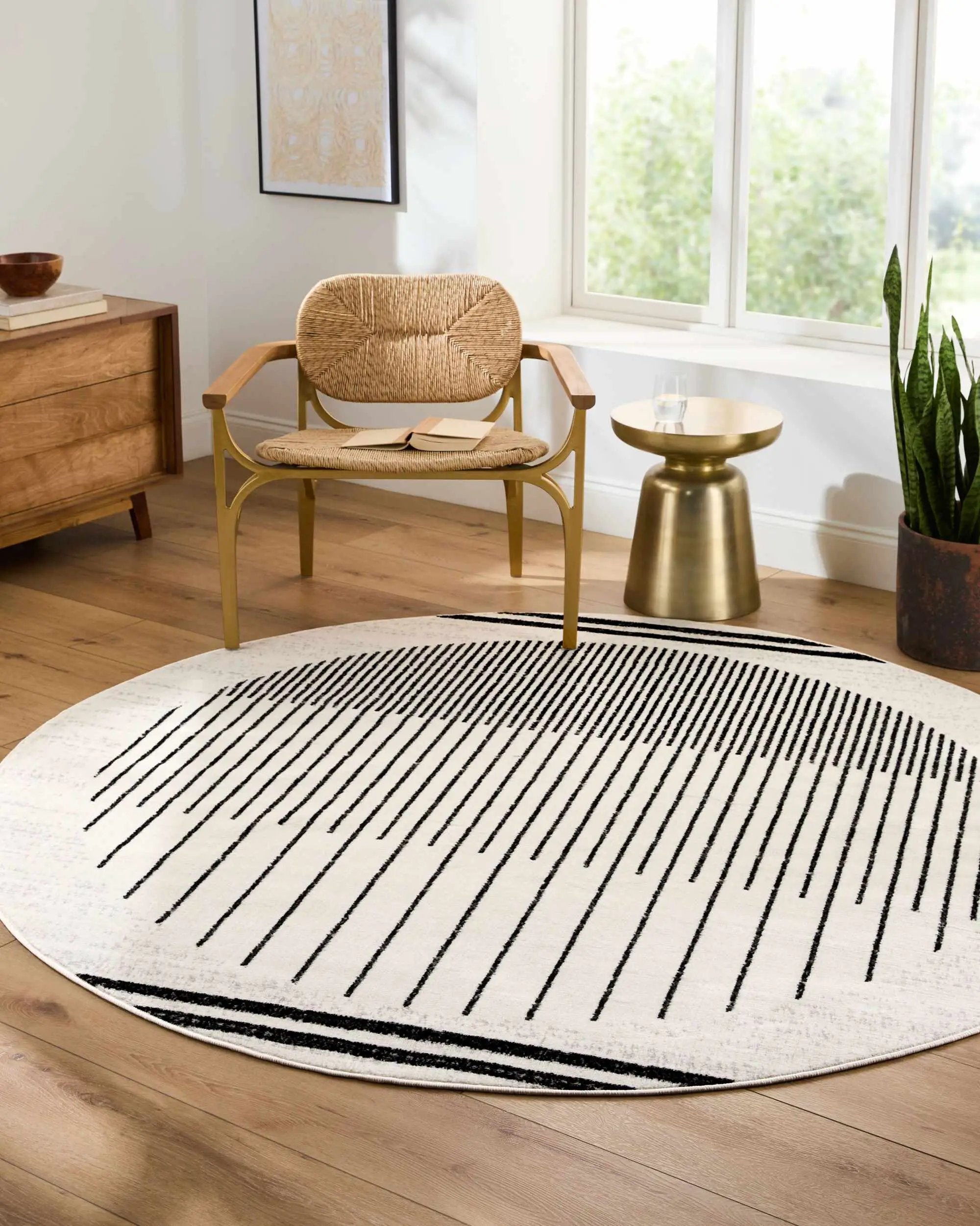 Angus Black&White Geometric Area Rug by Boutique Rugs