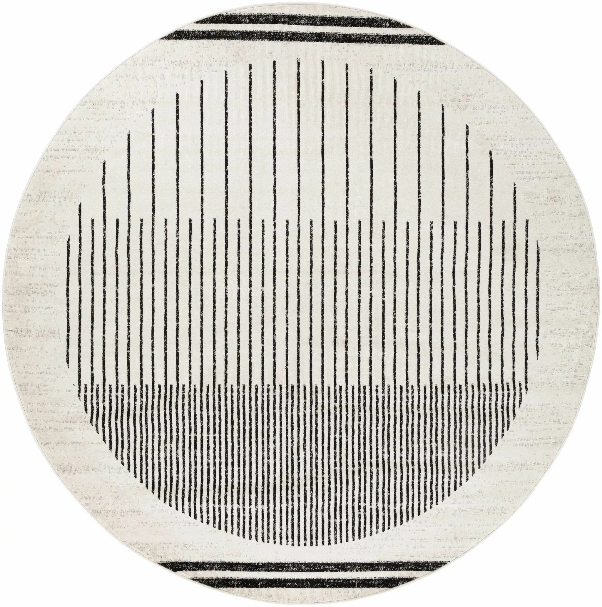Angus Abstract Black and White Area Rug by Hauteloom