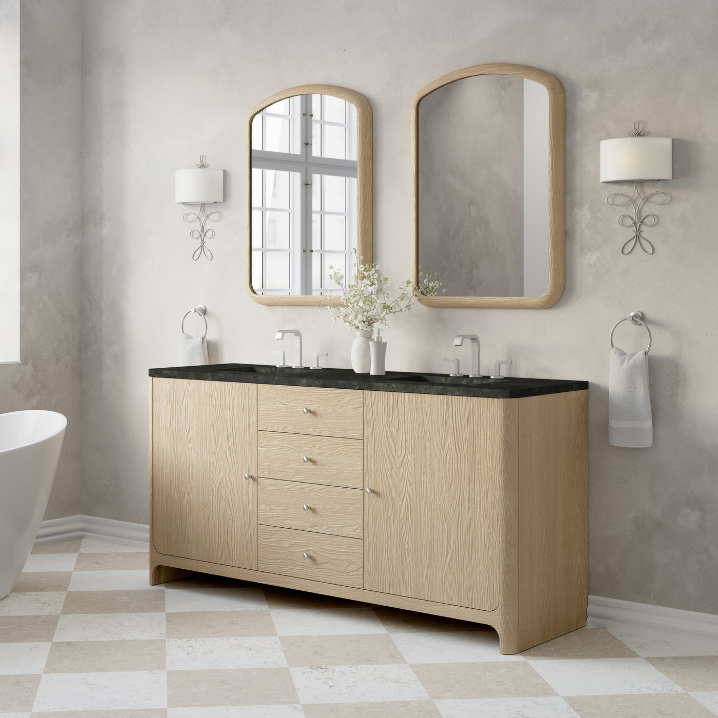 James Martin Gracyn 72" Double Bathroom Vanity, Coastal Driftwood by James Martin