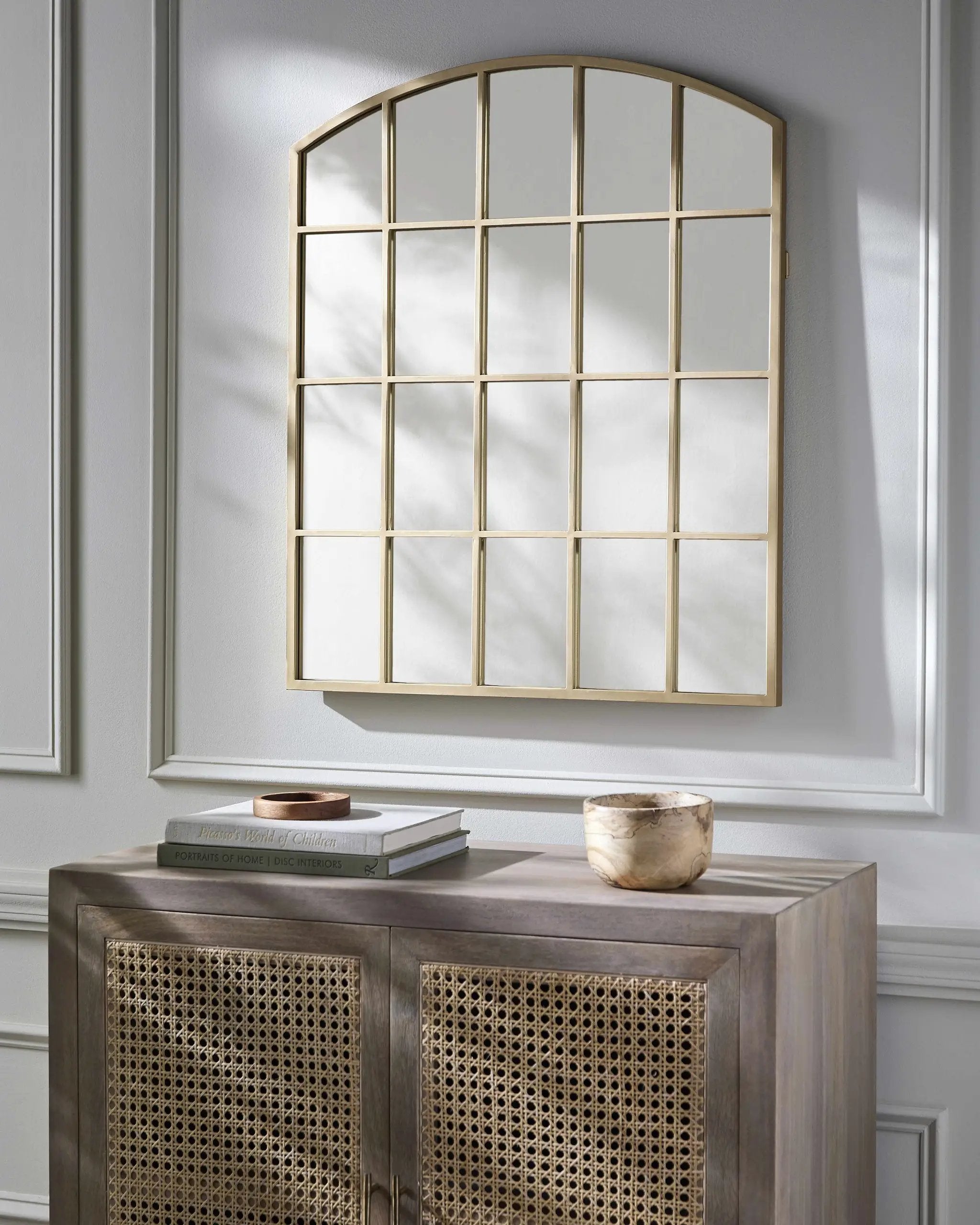 Pisignano Gold Caged Mirror - Clearance by Boutique Rugs