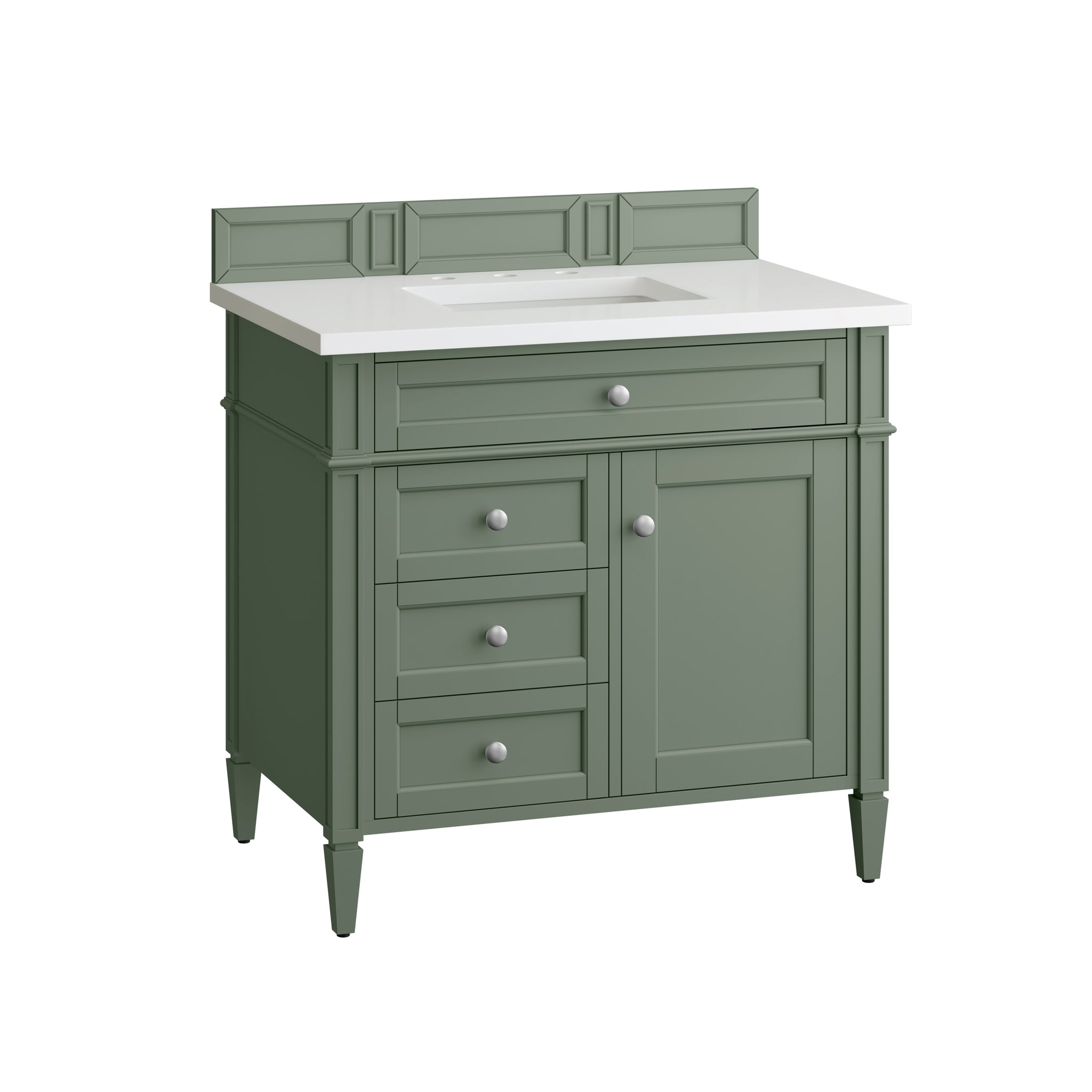 James Martin Brittany 36" Single Bathroom Vanity, Smokey Celadon by James Martin