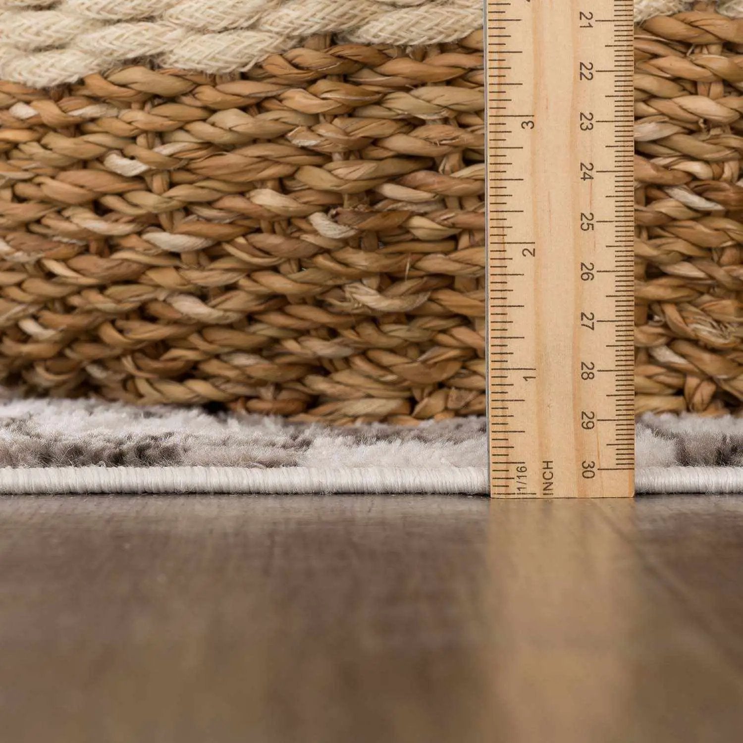 Benjy Cream & Charcoal Checkered Area Rug by Boutique Rugs