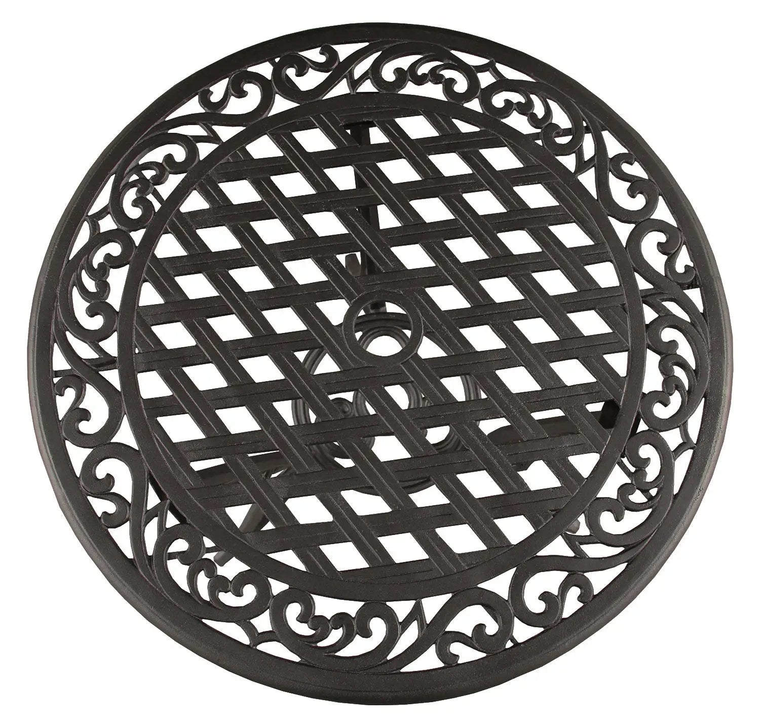 Black Ornate Outdoor Patio Garden Aluminum 3 Piece Bistro Set by Sharicks