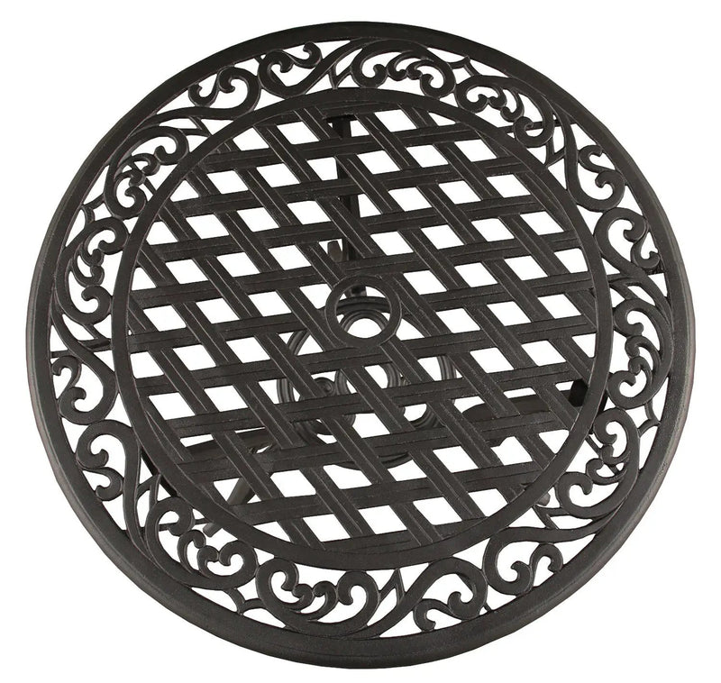 Black Ornate Outdoor Patio Garden Aluminum 3 Piece Bistro Set by Sharicks