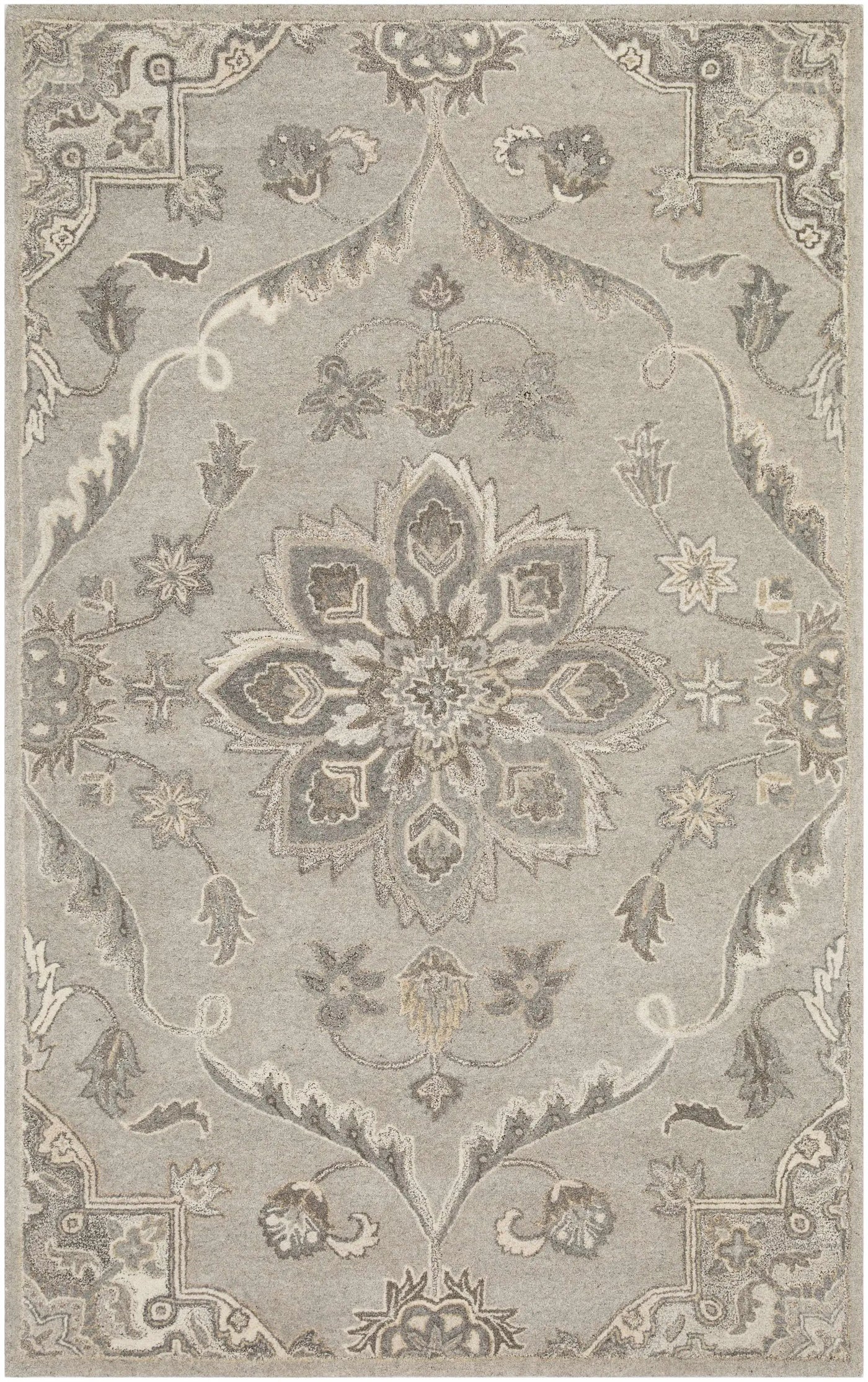Peterstown Beige Wool Rug by Boutique Rugs