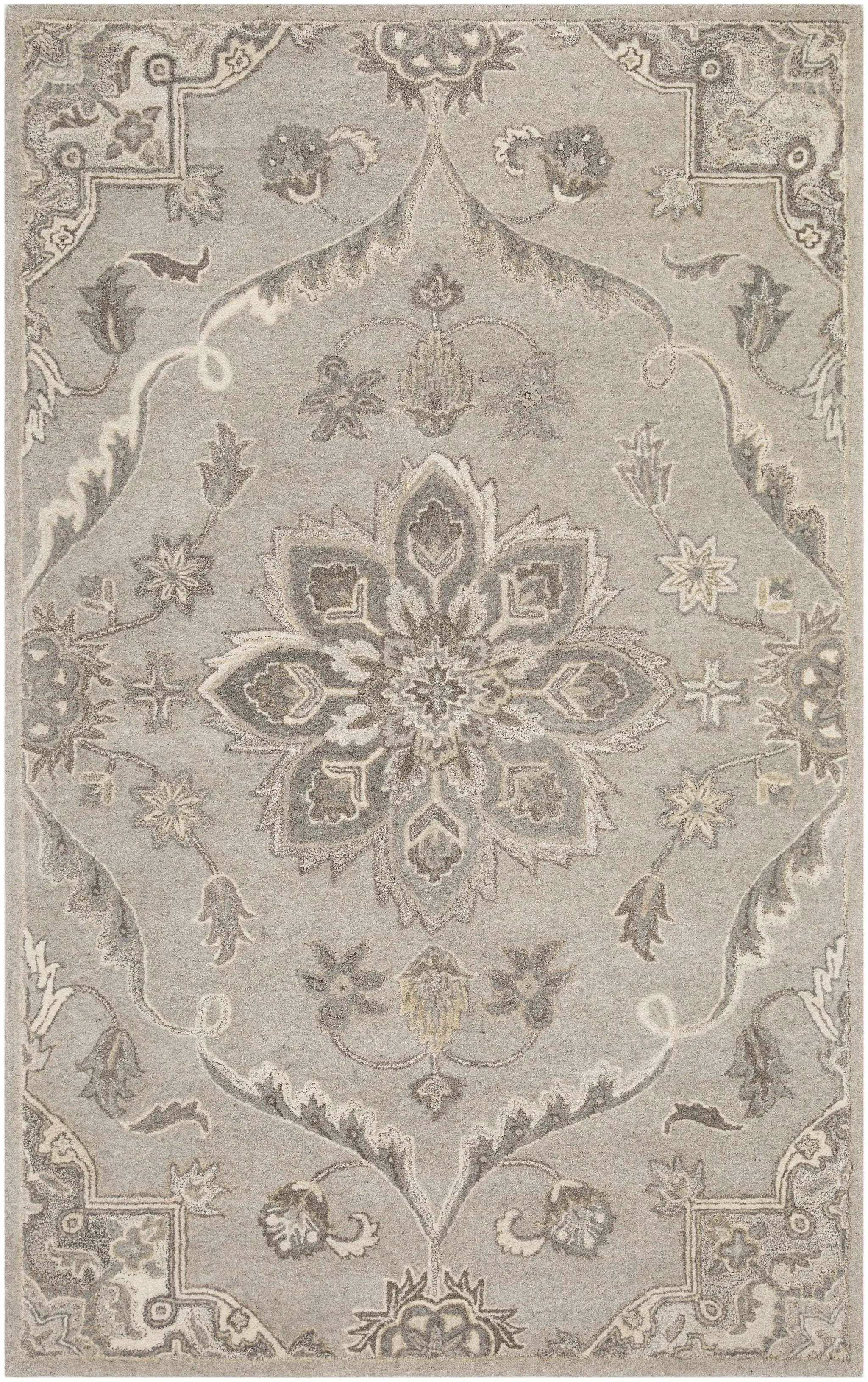 Peterstown Beige Wool Rug by Boutique Rugs