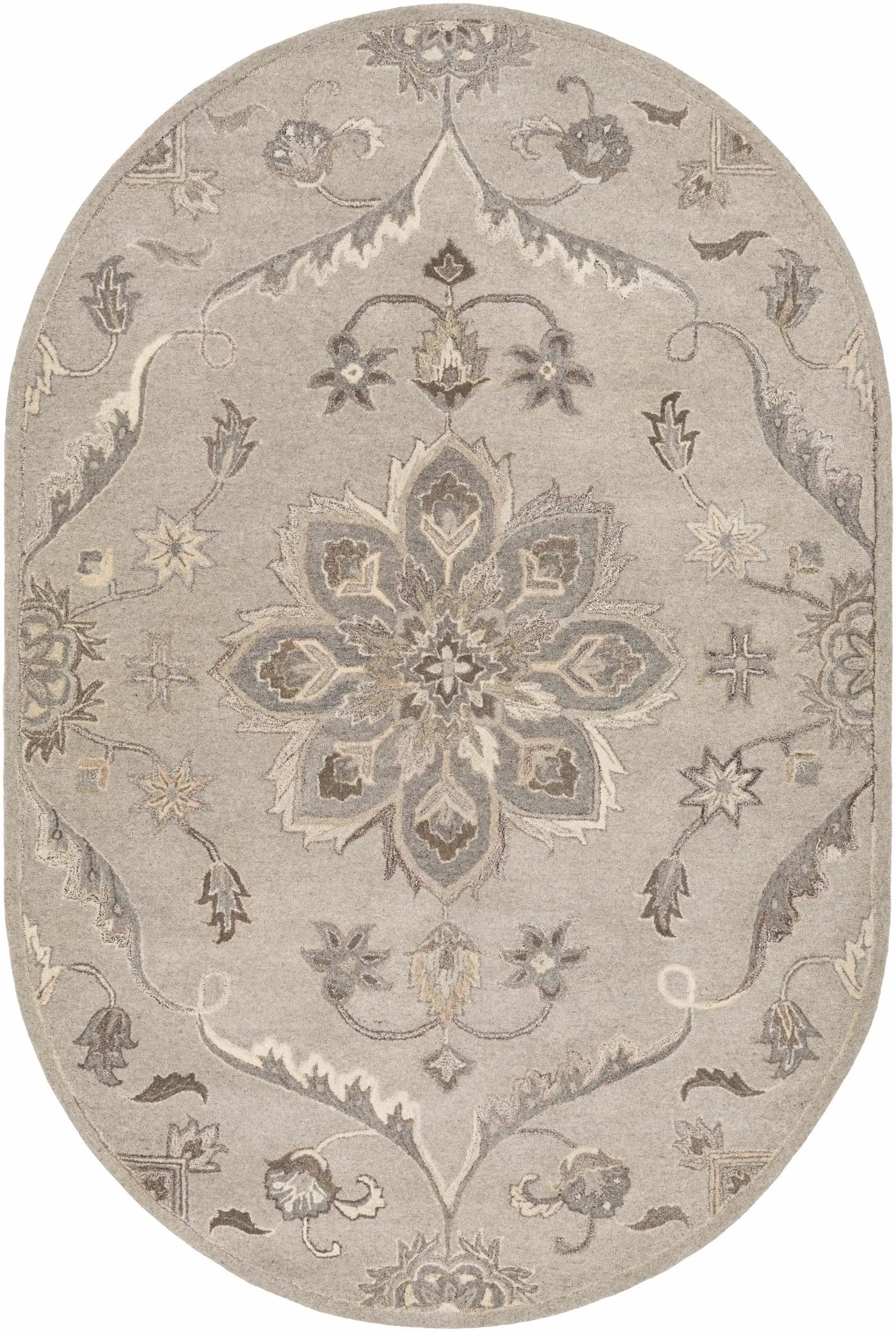 Peterstown Beige Wool Rug by Boutique Rugs