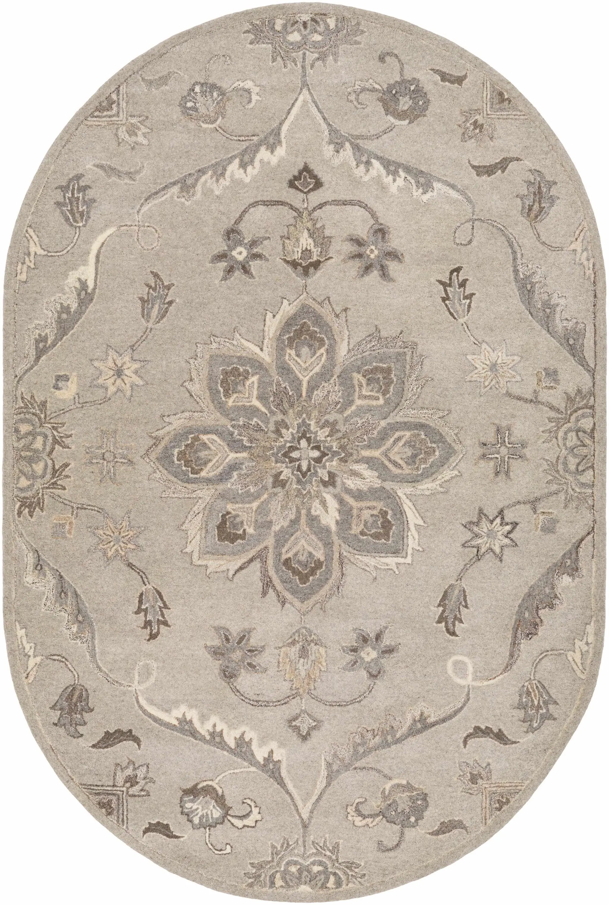 Peterstown Beige Wool Rug by Boutique Rugs