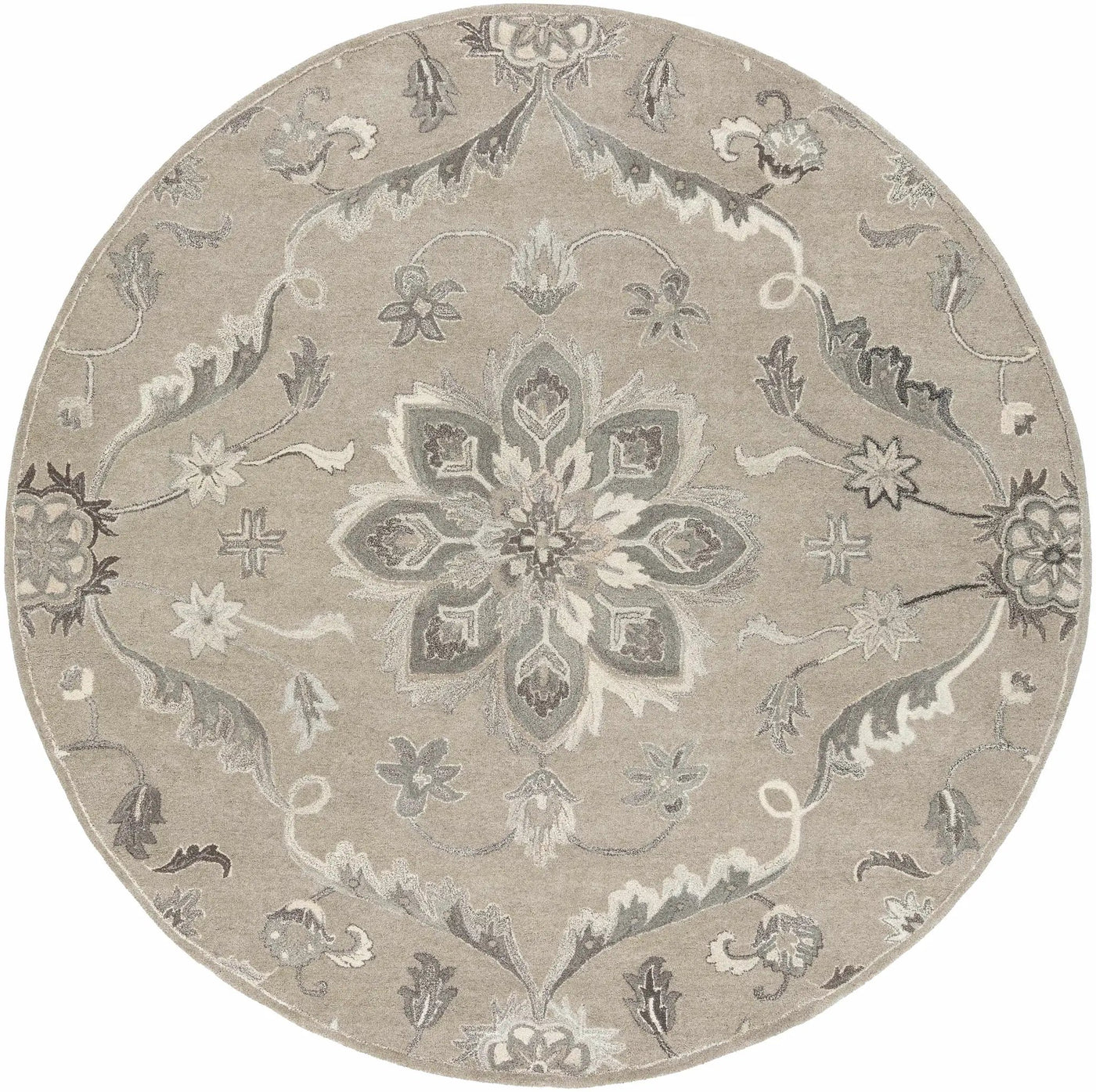 Peterstown Beige Wool Rug by Boutique Rugs