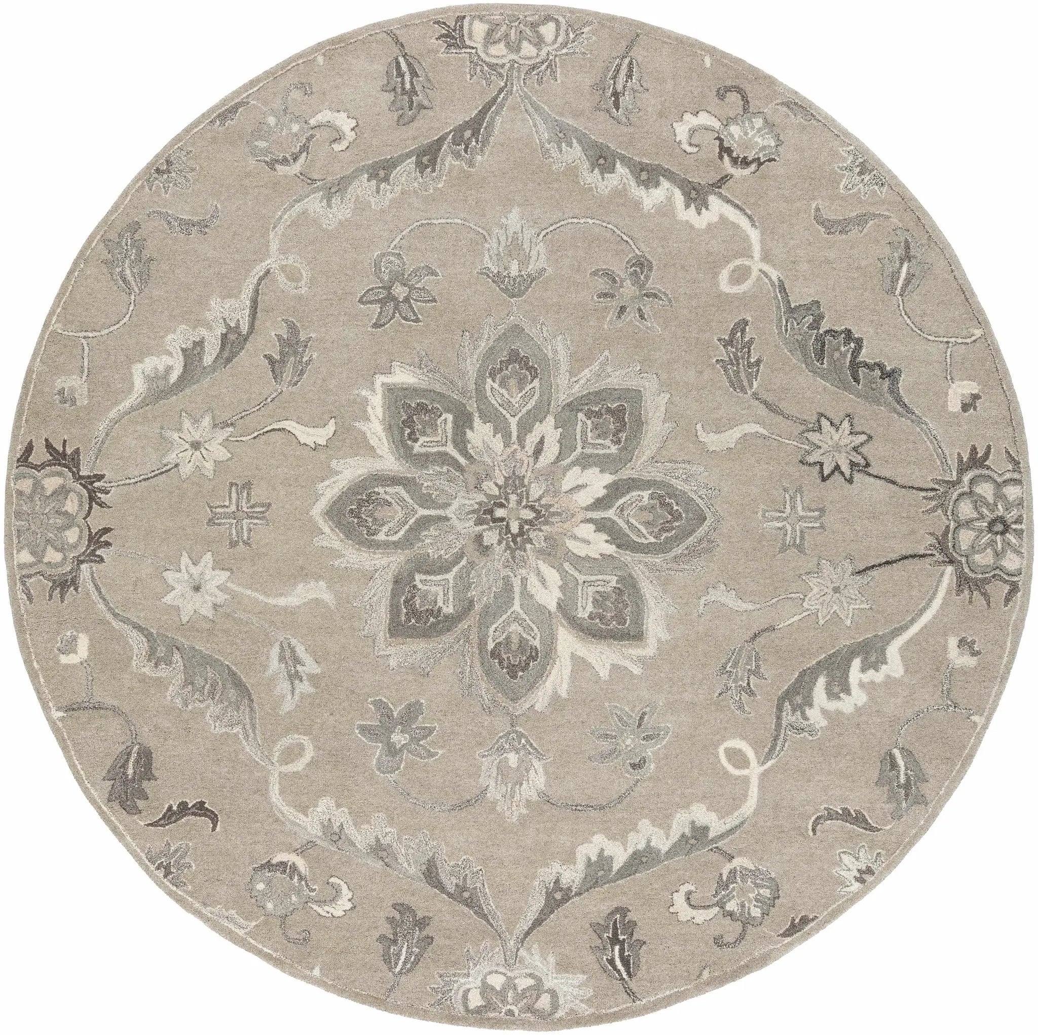 Peterstown Beige Wool Rug by Boutique Rugs