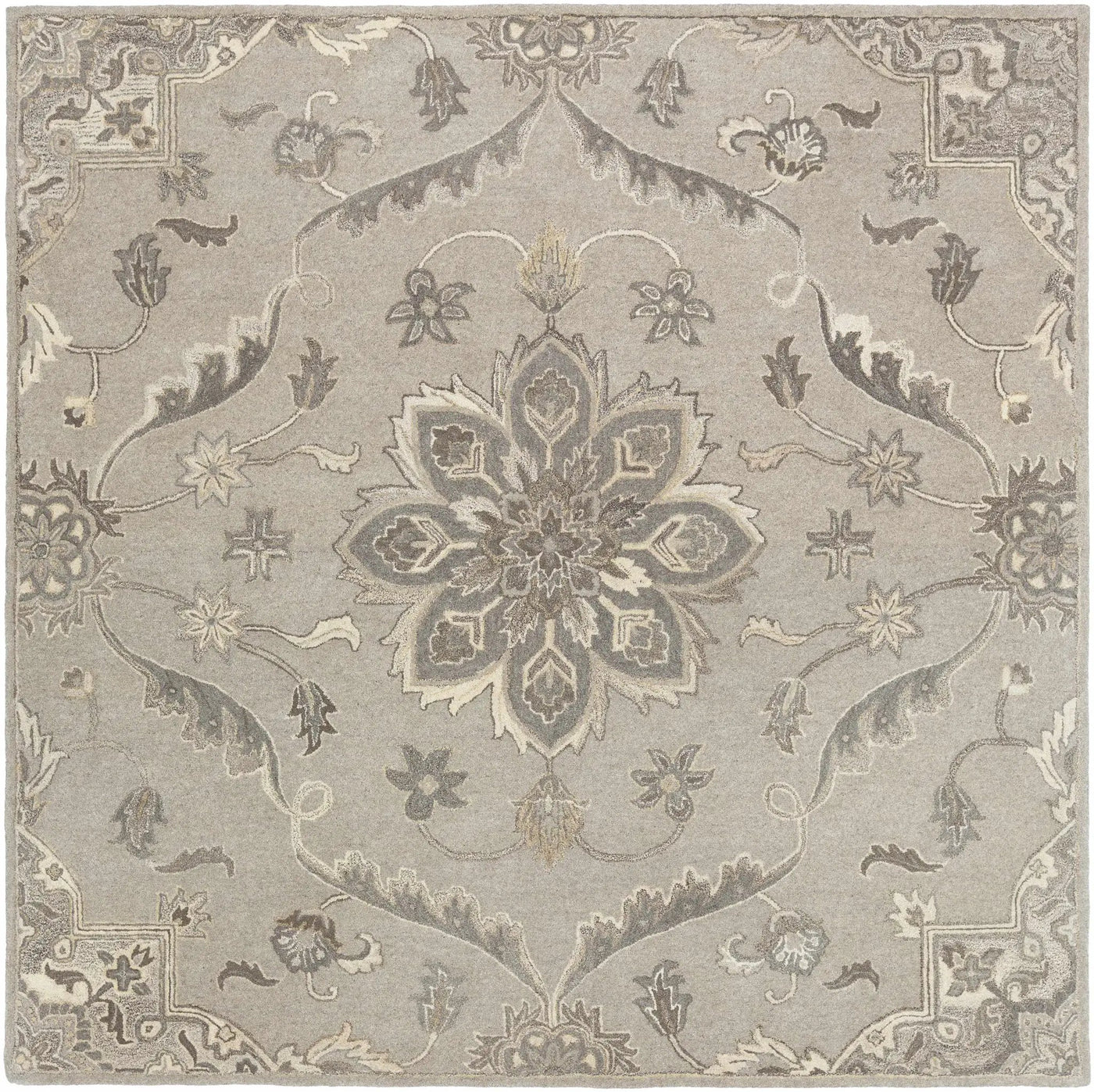 Peterstown Beige Wool Rug by Boutique Rugs