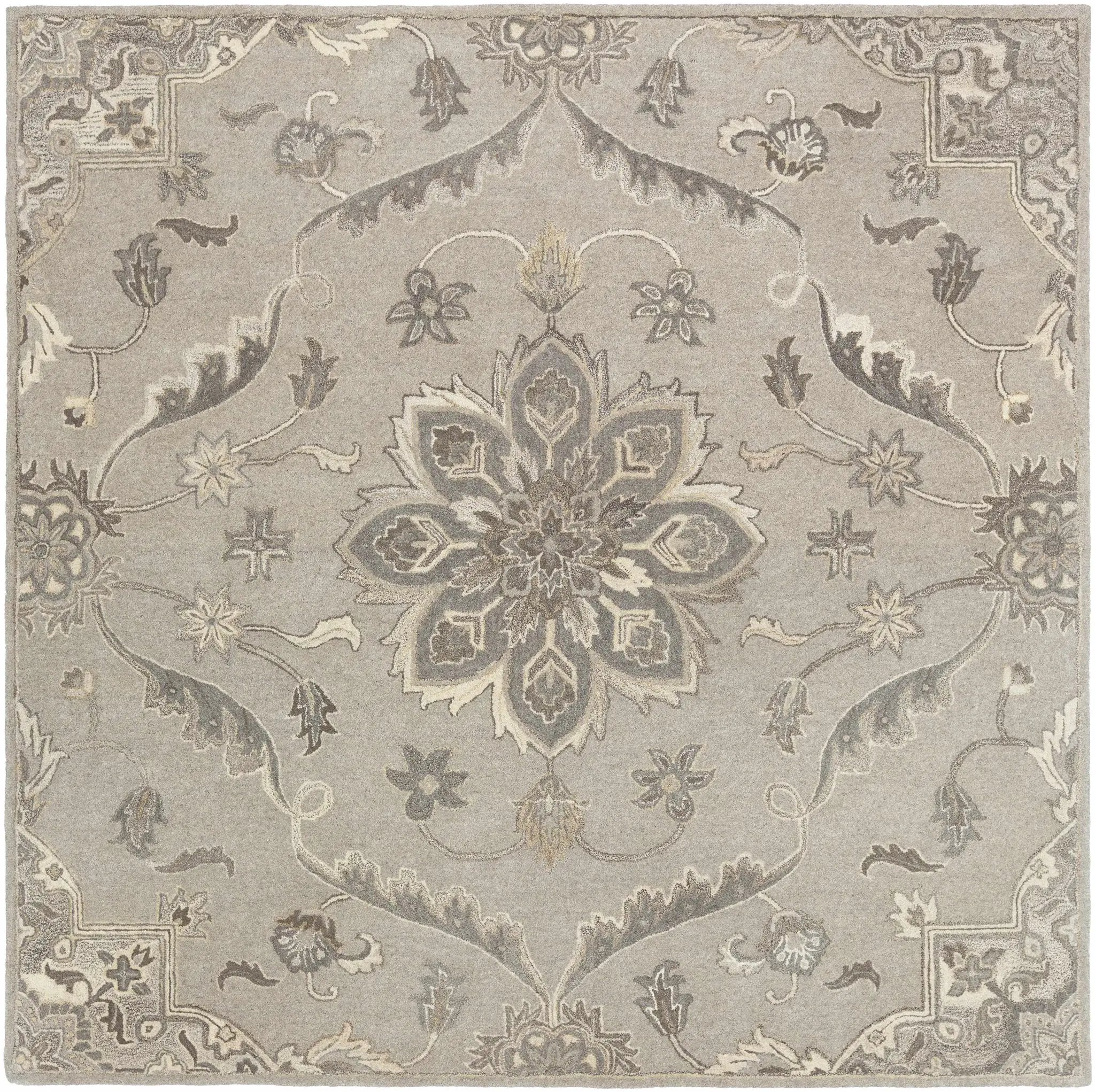 Peterstown Beige Wool Rug by Boutique Rugs