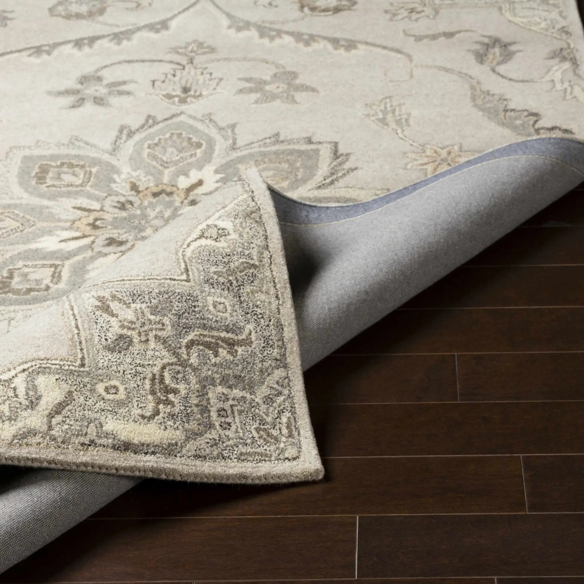 Peterstown Beige Wool Rug by Boutique Rugs