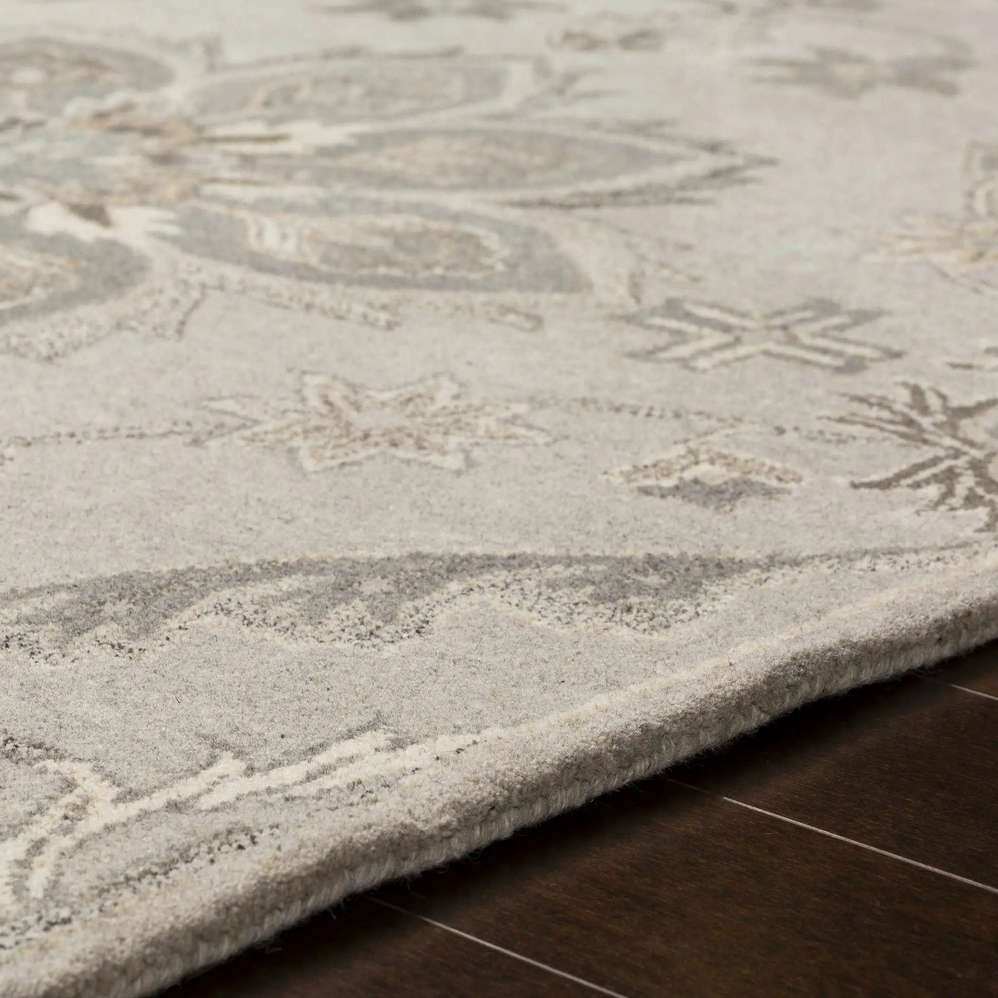 Peterstown Beige Wool Rug by Boutique Rugs