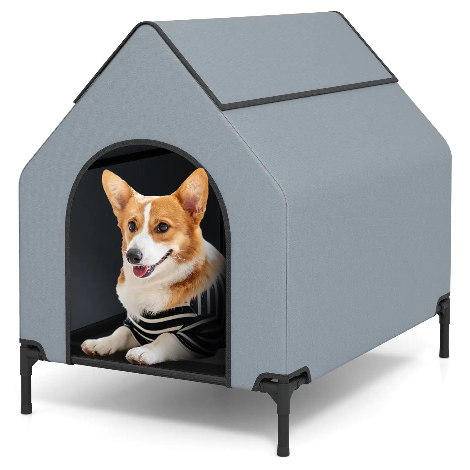 Large/Middle/Small Outdoor Elevated Pet House with Ventilated Windows by DirectDeals