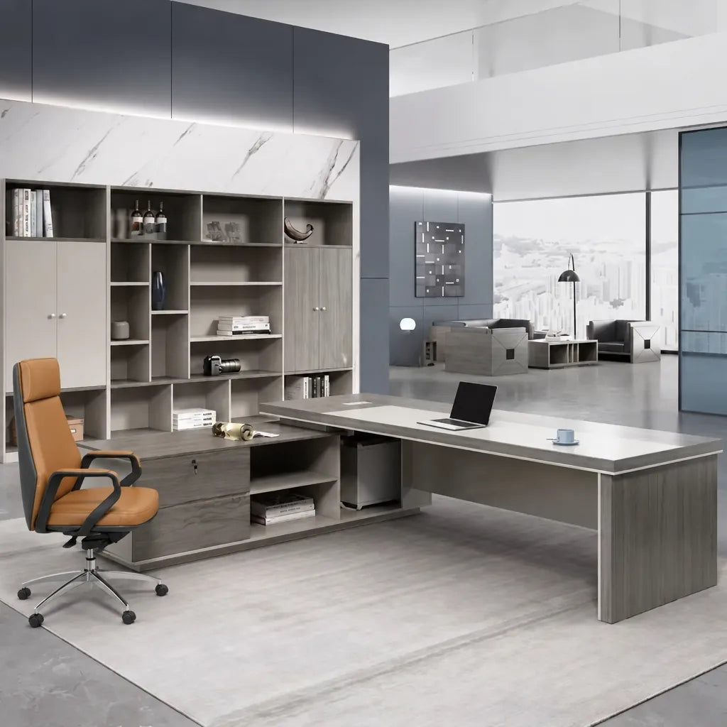 Purdue · Modern L-Shaped Executive Desk, photo 3 of 13