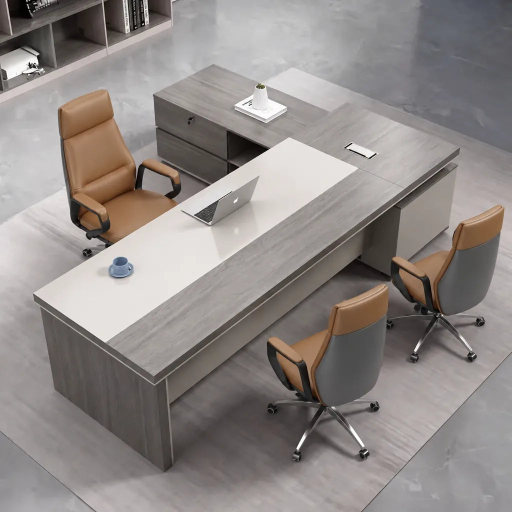Purdue · Modern L-Shaped Executive Desk, photo 6 of 13